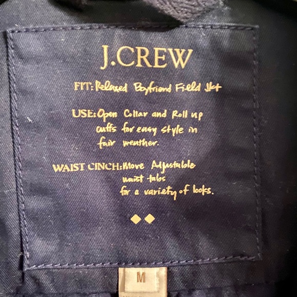 J. Crew navy blue relaxed boyfriend field jacket M - Picture 6 of 16